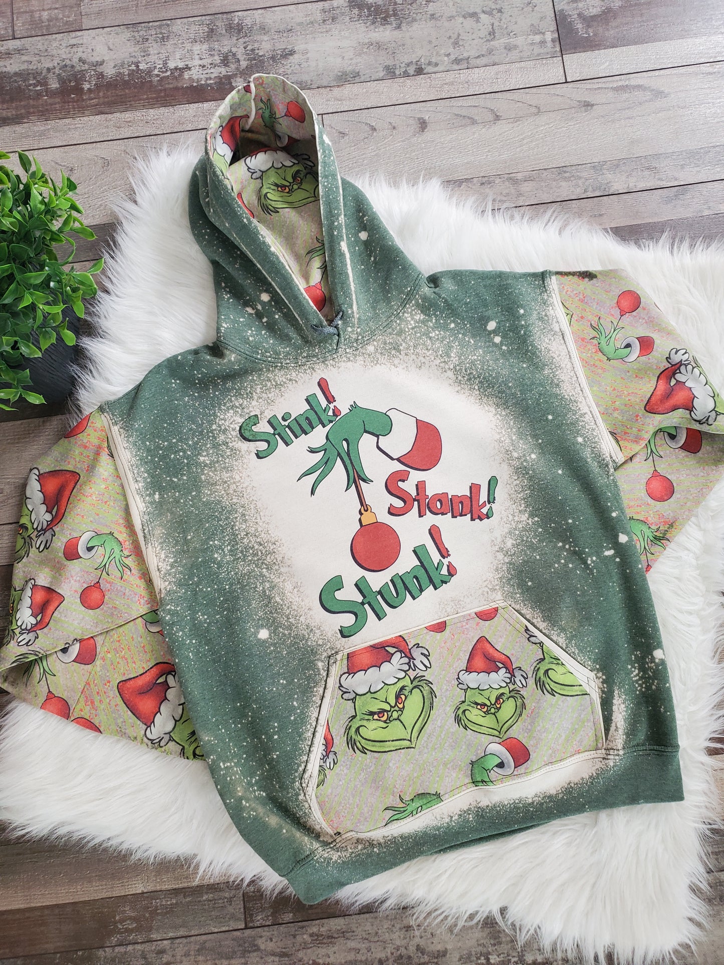 Stink Stank Stunk University Bleached Hoodie