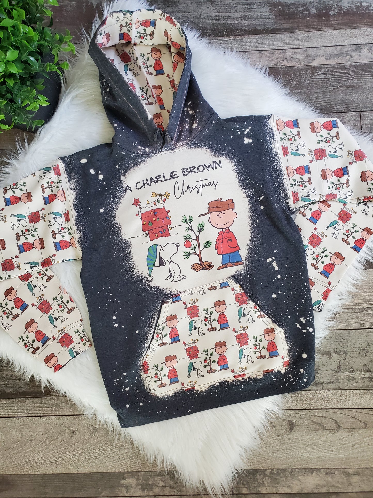A Charlie Brown Christmas Bleached Hoodie