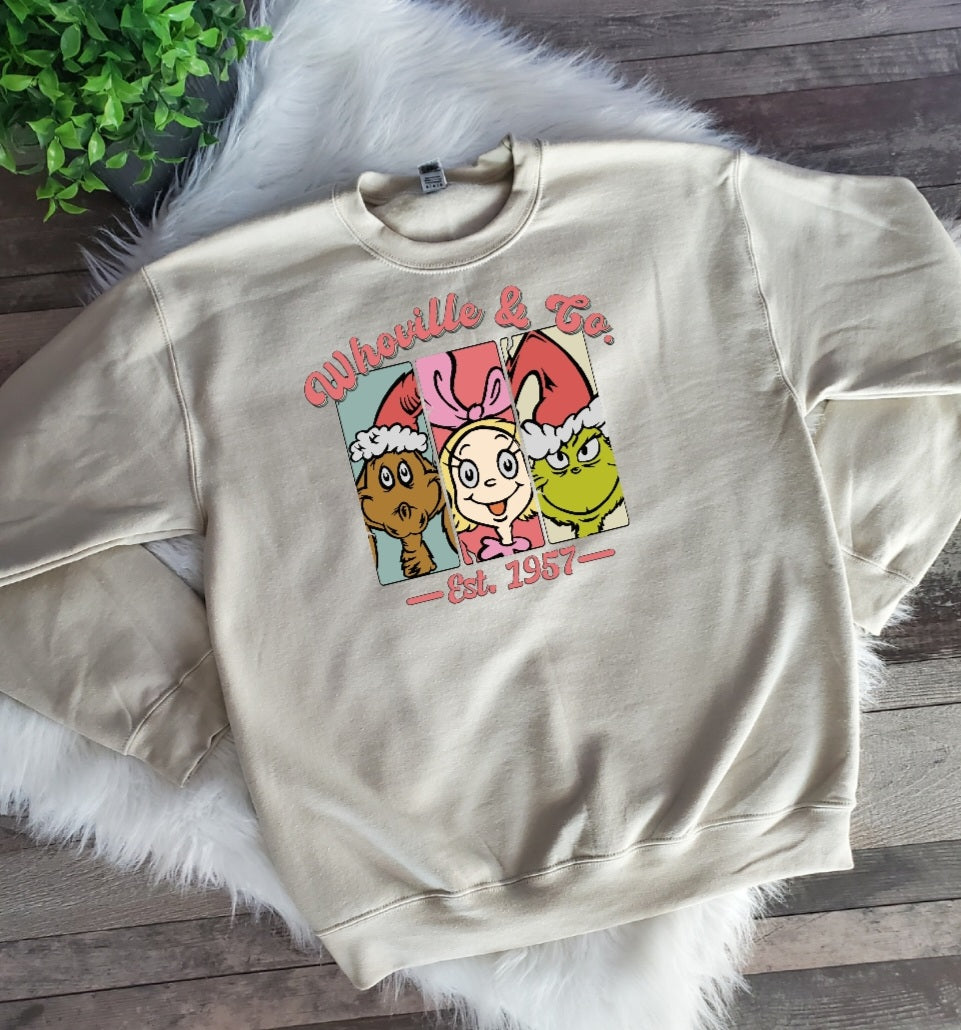 "READY TO SHIP" Whoville & Co Sand Color Sweatshirt