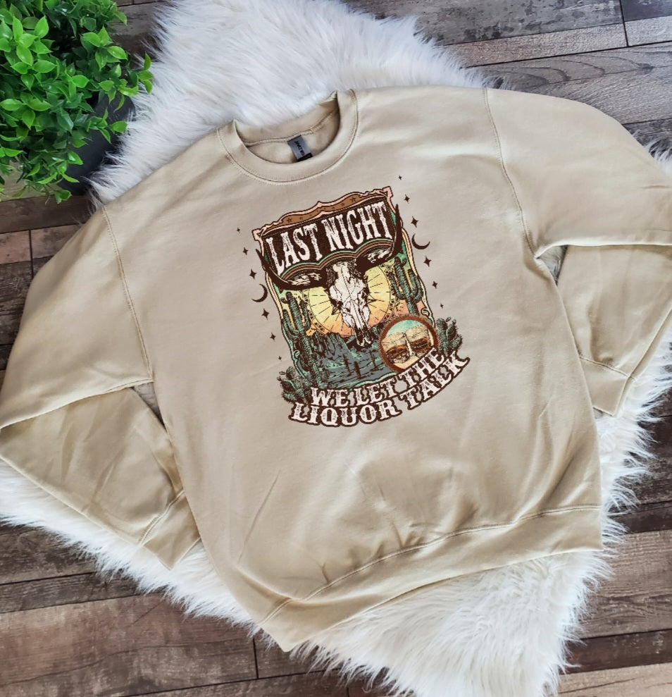 "READY TO SHIP" Last Night Sand Color Sweatshirt