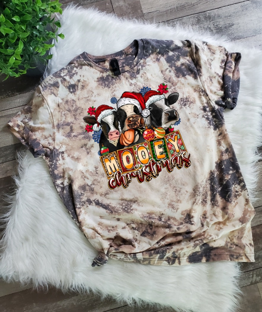 Mooey Christmas Bleached Tee