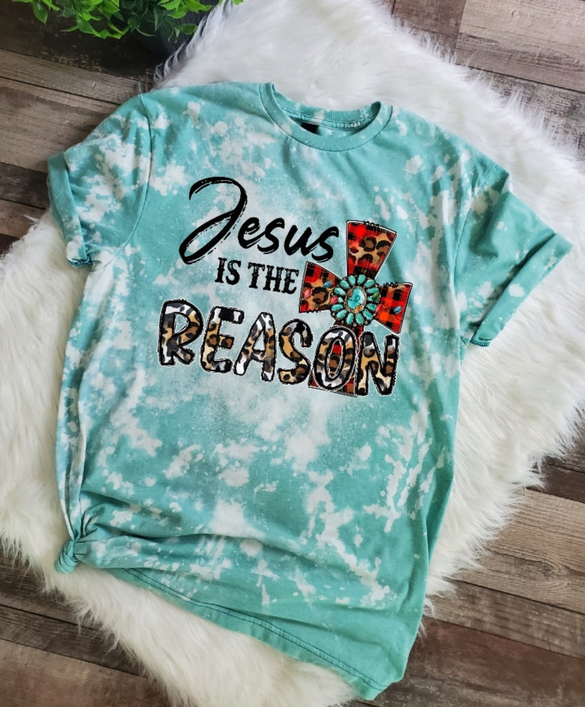 Jesus is the Reason Bleached Tee