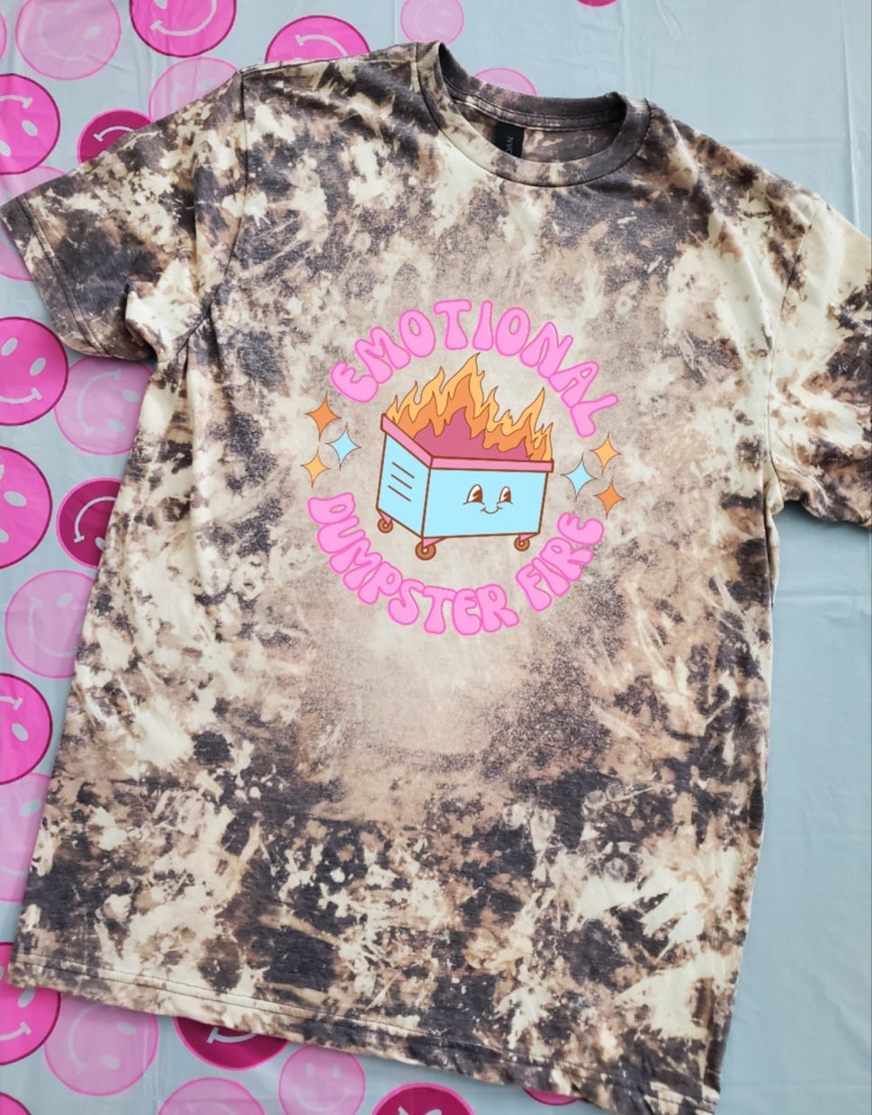 Emotional Dumpster Fire Bleached Tee