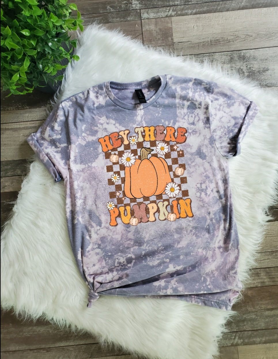 Hey There Pumpkin Bleached Tee