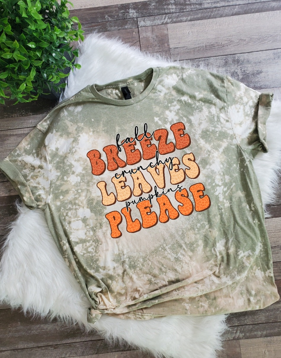 Fall Bleached Tee