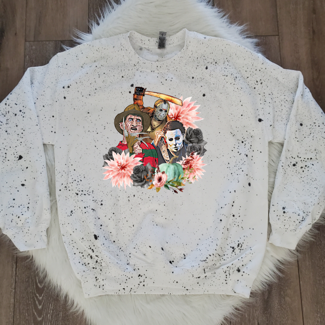 Halloween White Splattered Sweatshirt