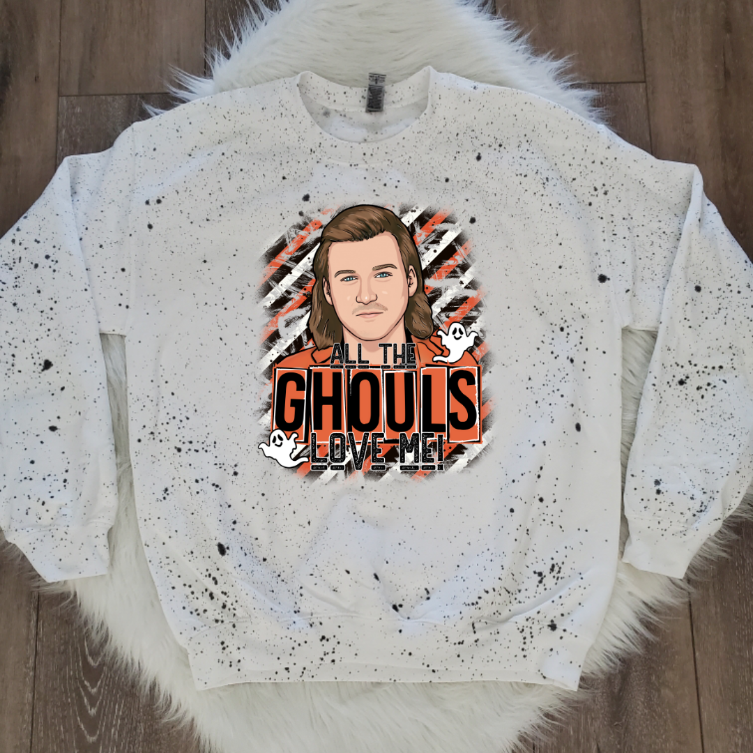 Halloween White Splattered Sweatshirt