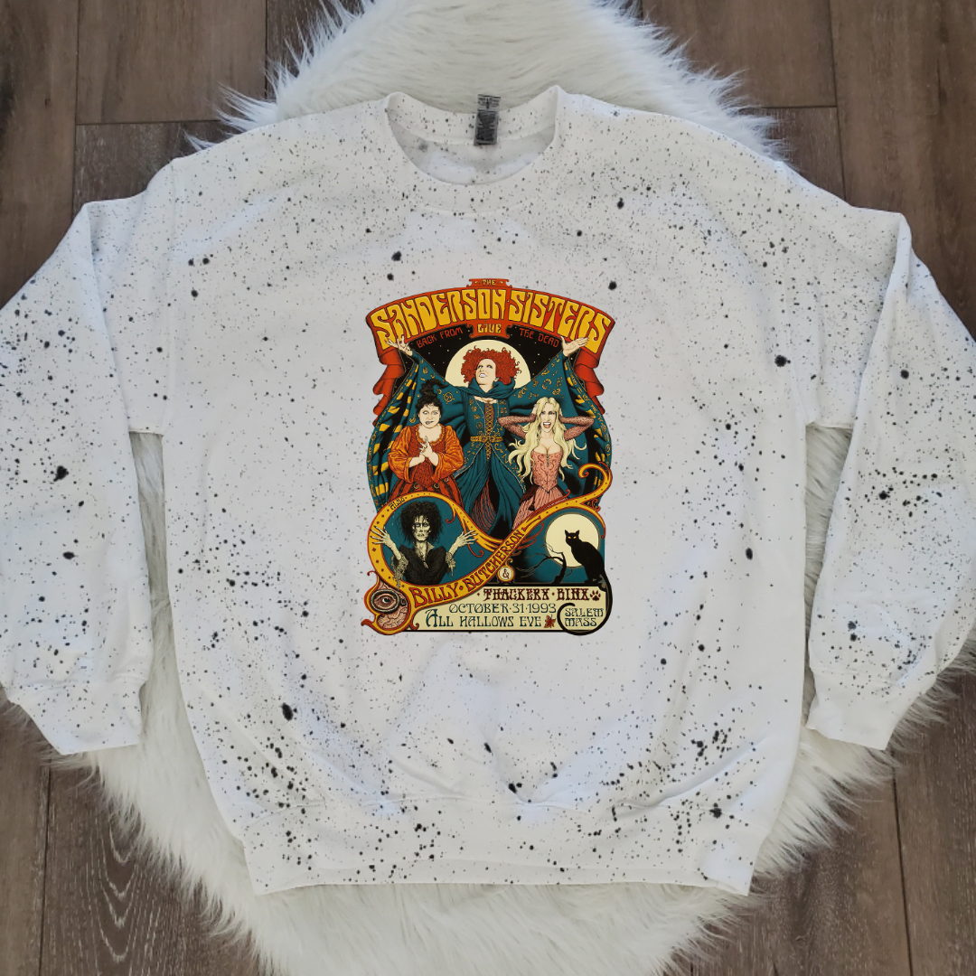 Halloween White Splattered Sweatshirt