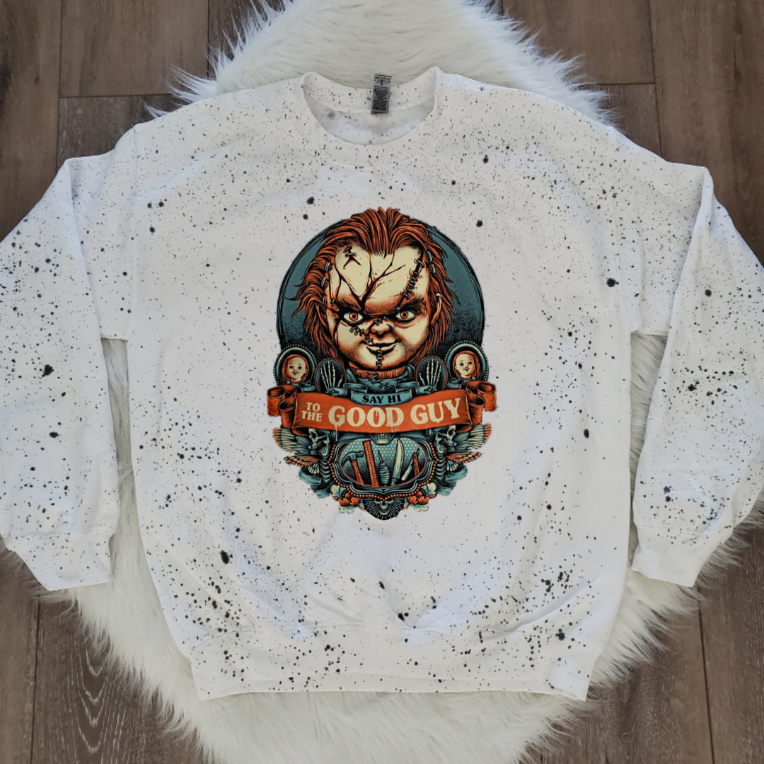 Halloween White Splattered Sweatshirt