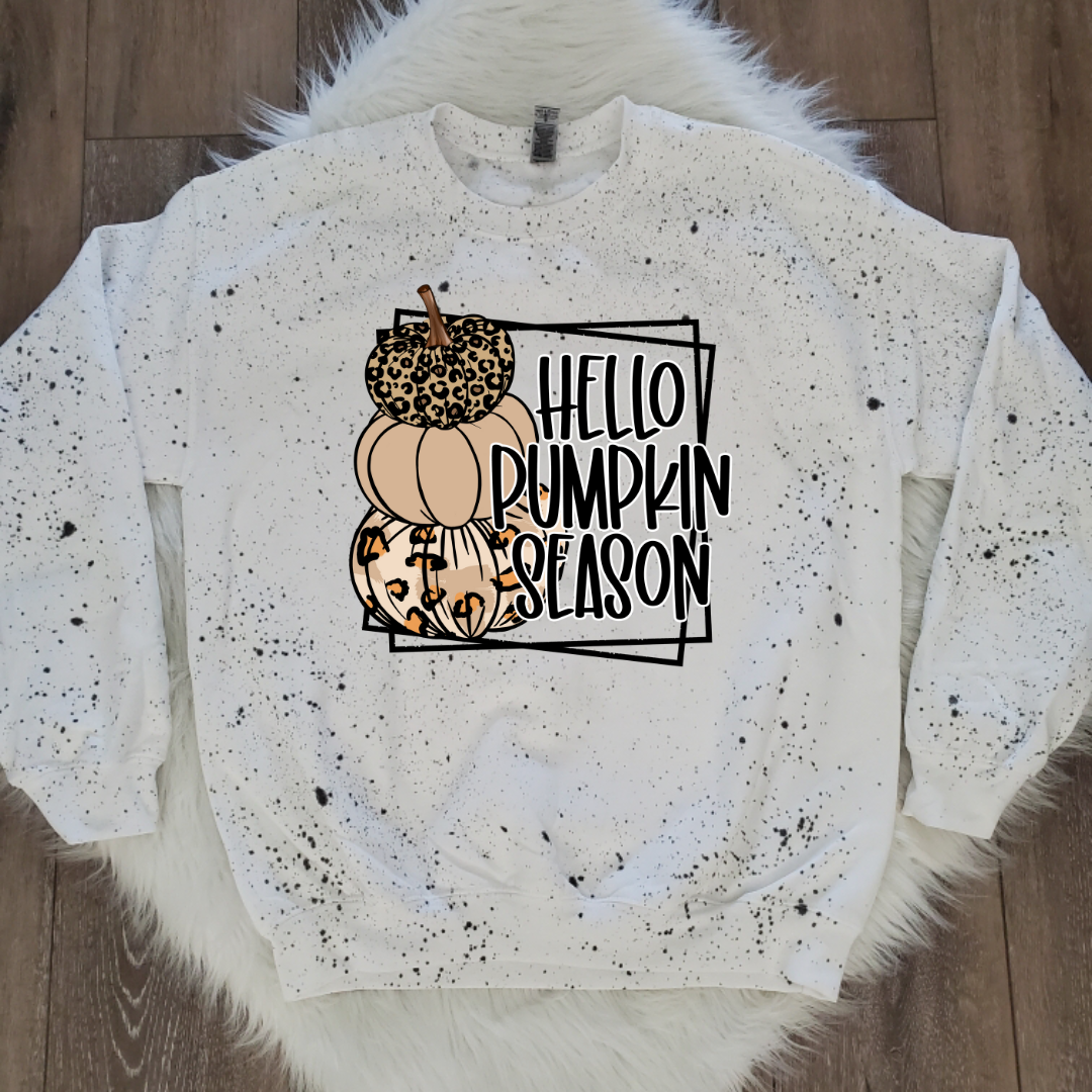 Fall White Splattered Sweatshirt