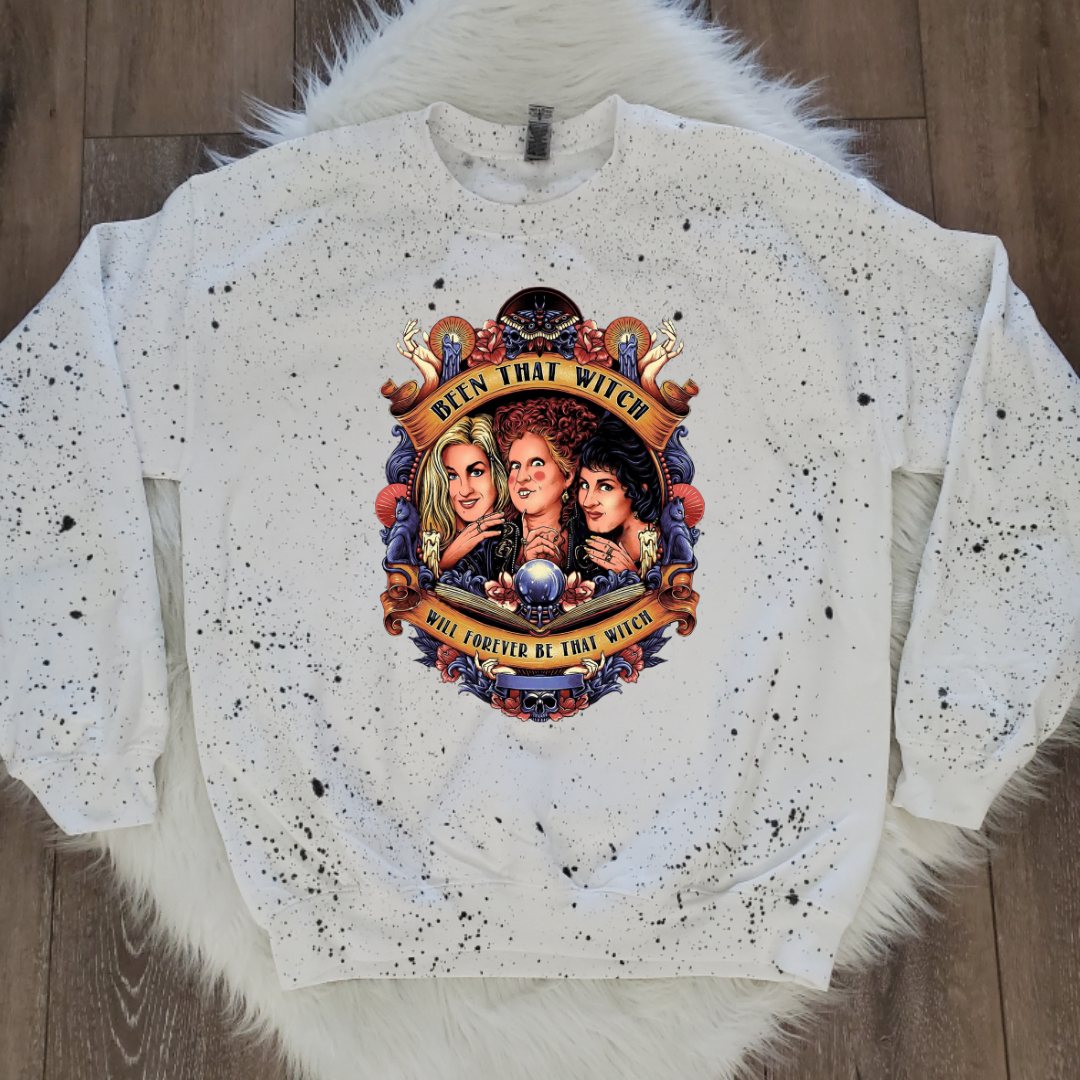 Halloween White Splattered Sweatshirt