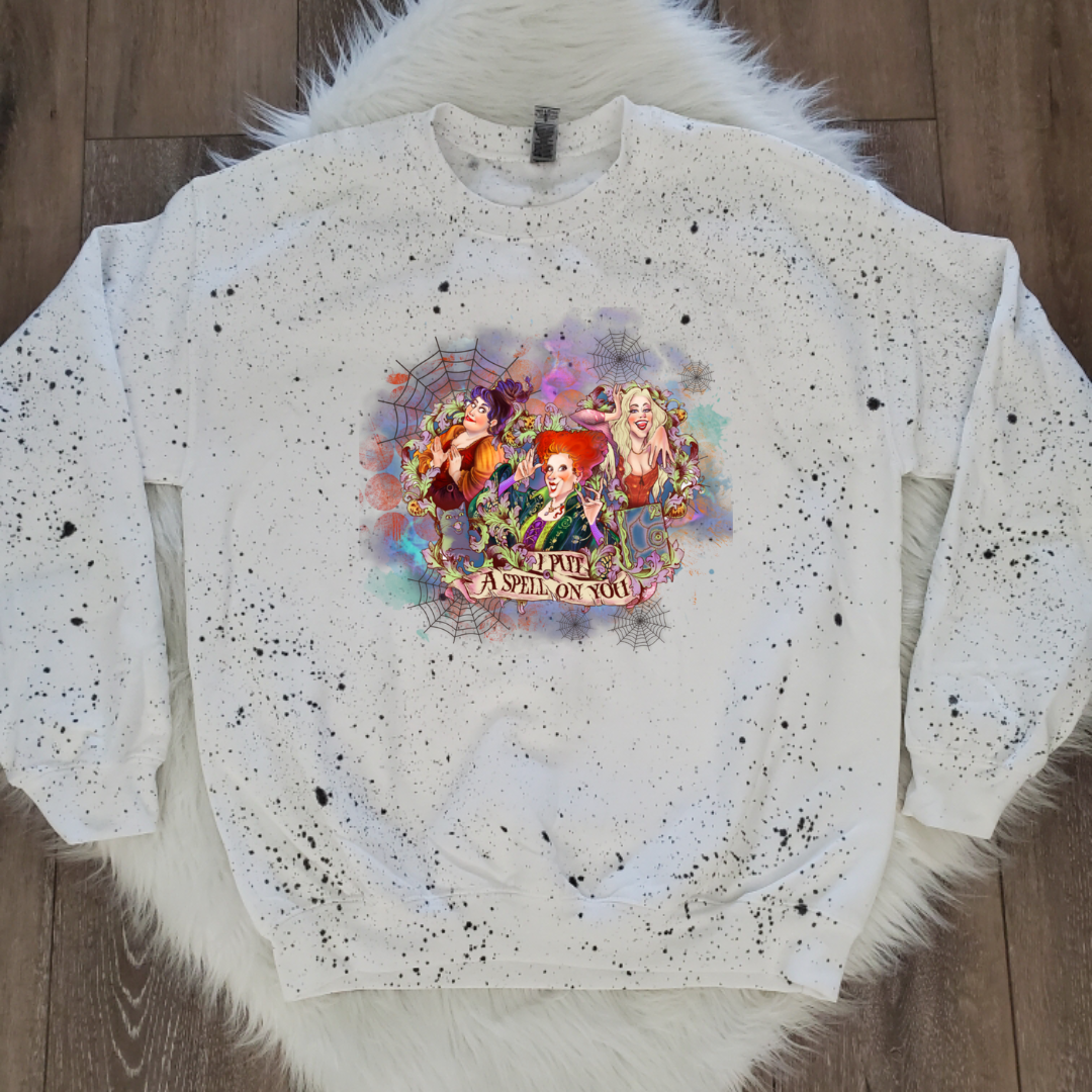 Halloween White Splattered Sweatshirt