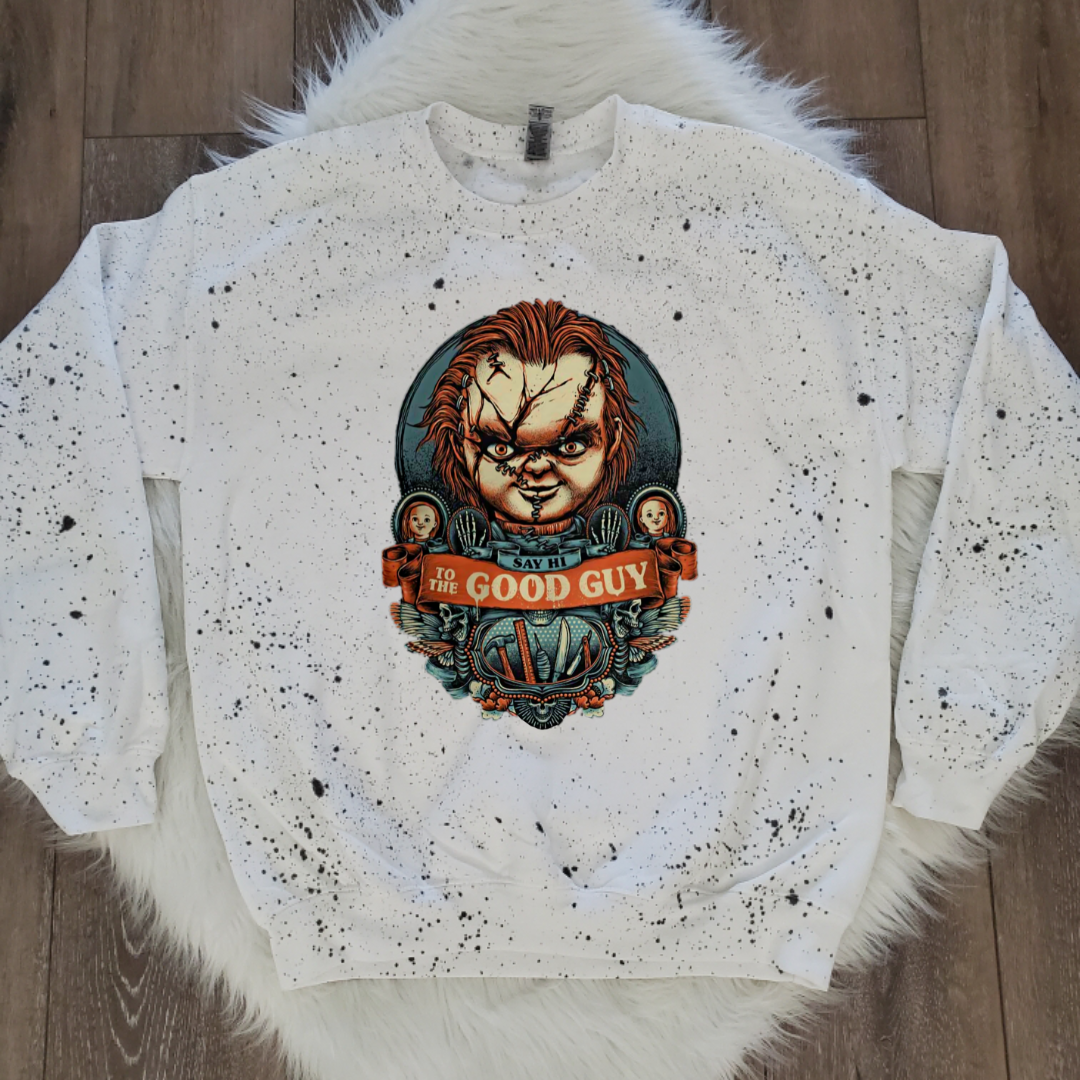 Halloween White Splattered Sweatshirt