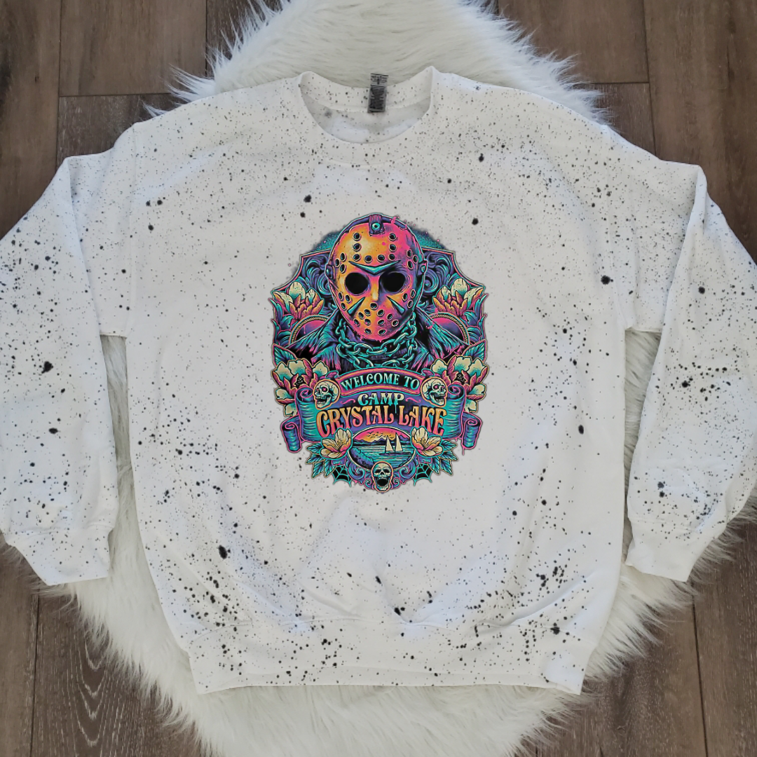 Halloween White Splattered Sweatshirt