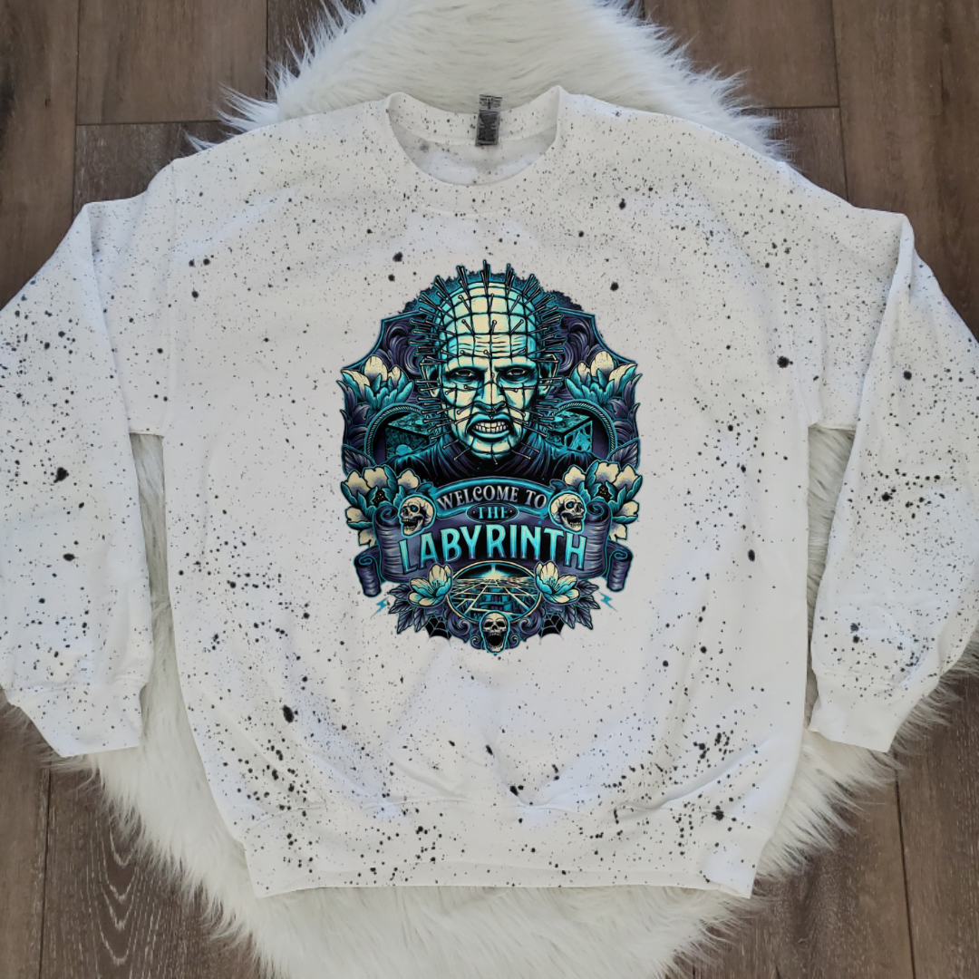 Halloween White Splattered Sweatshirt