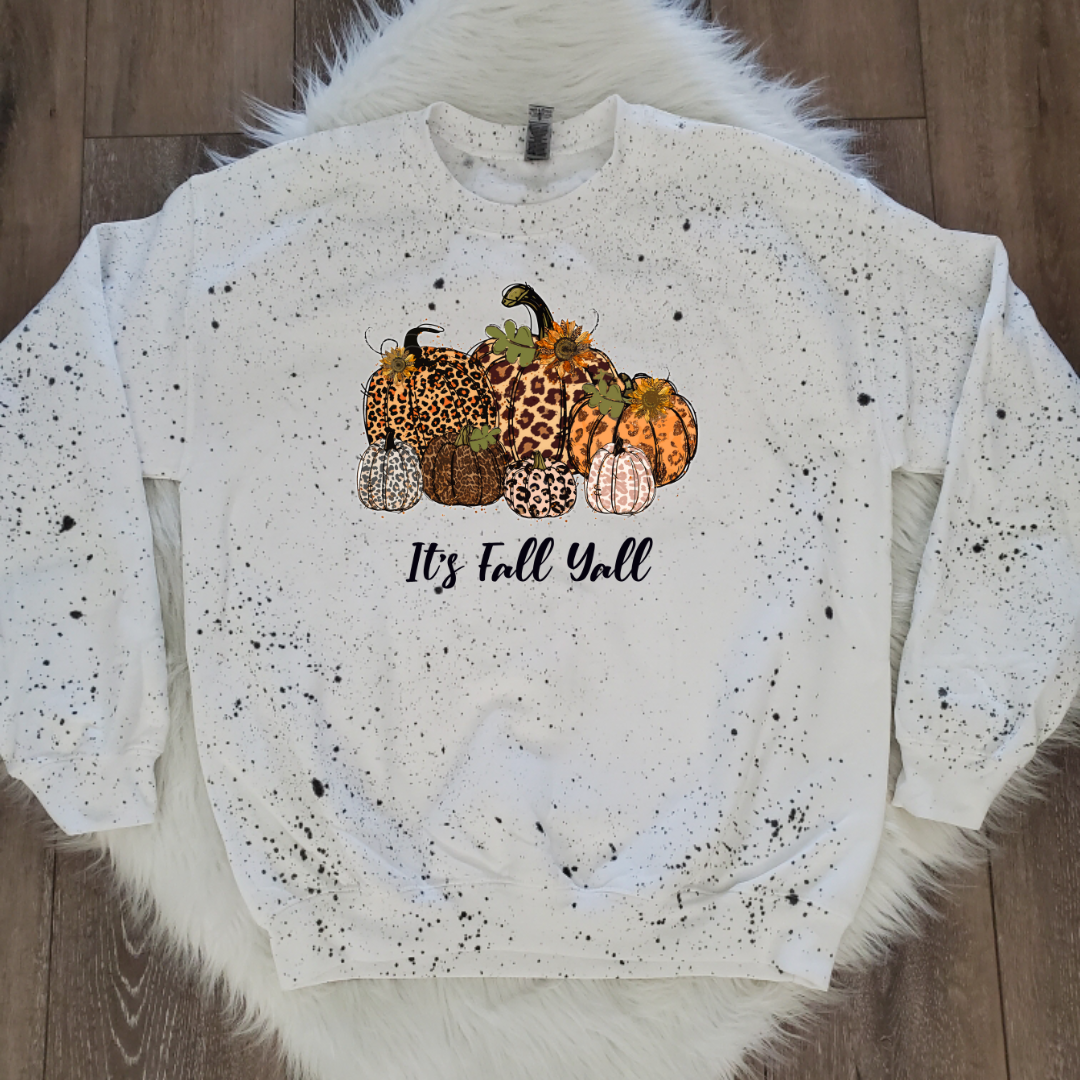 Fall White splattered Sweatshirt