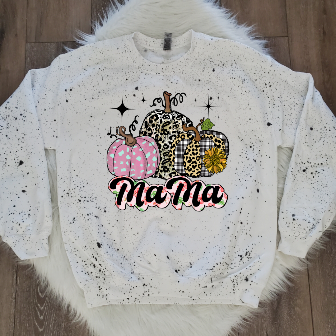 Fall White splattered Sweatshirt