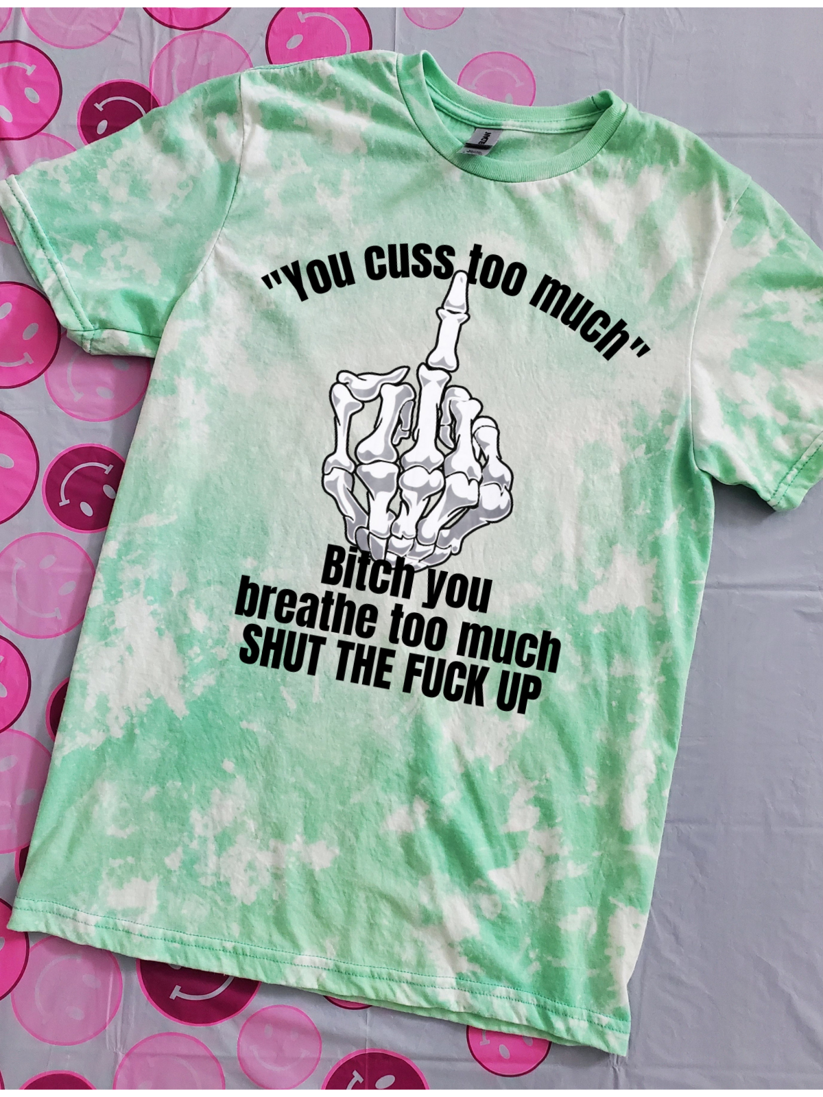 Cuss Word Bleached tee
