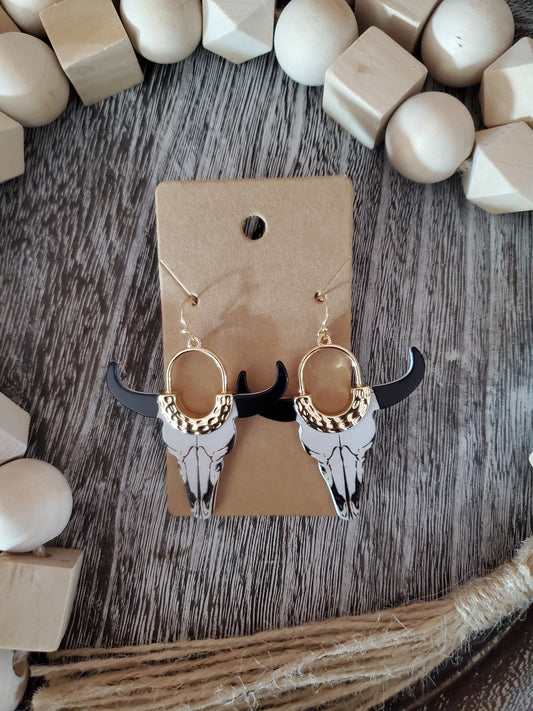 Western Cowskull Earrings