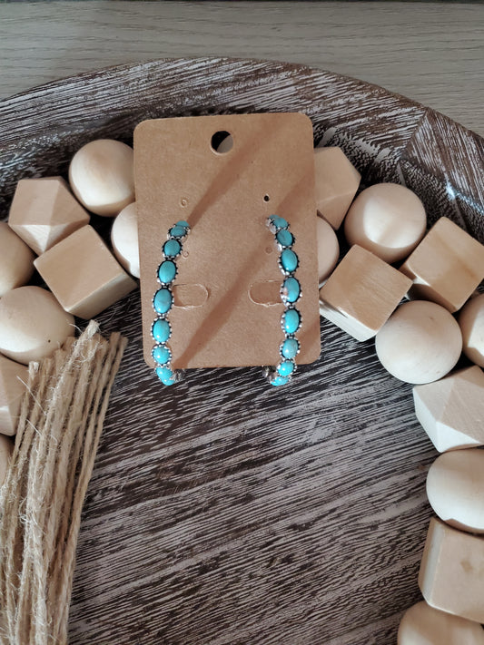 Turquoise Hoop Earrings