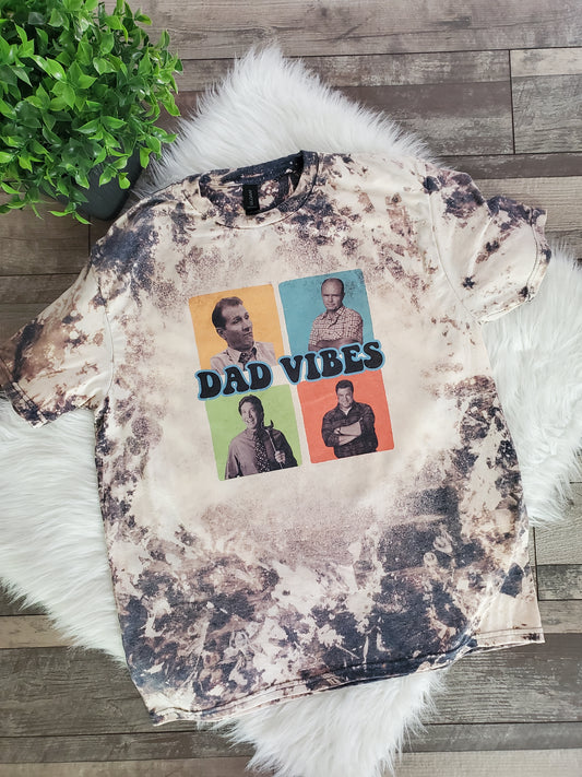 Retro Dad Vibes Bleached Tee
