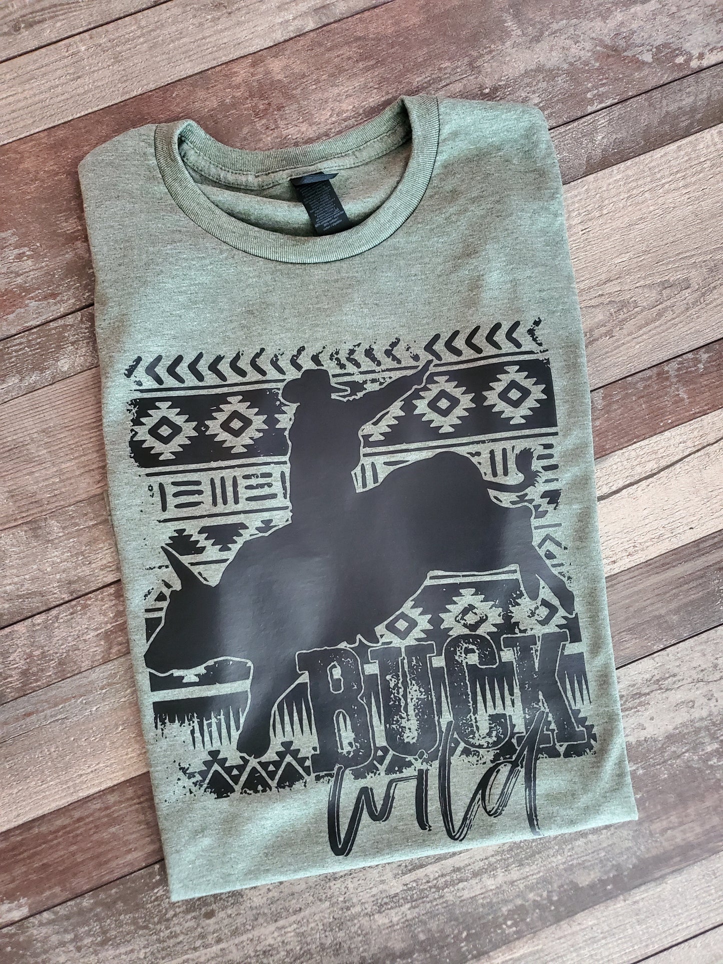 Buck Wild Aztec Screen Print Tee