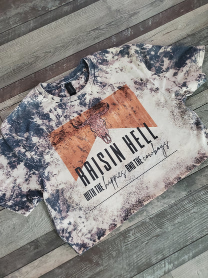 CROP Bleached Tee Choose Your Print