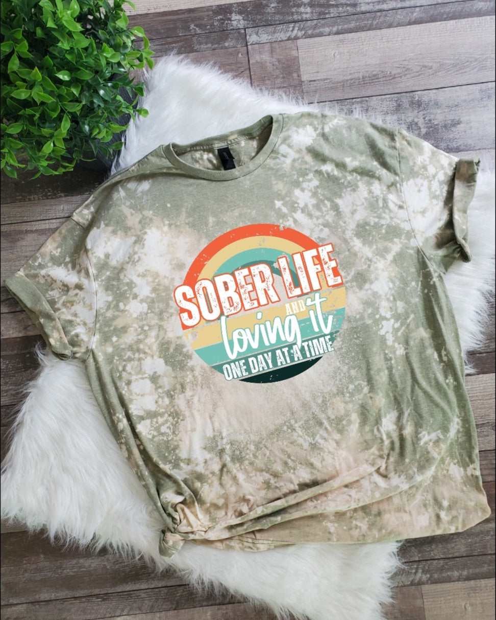 Sober Life Bleached Tee