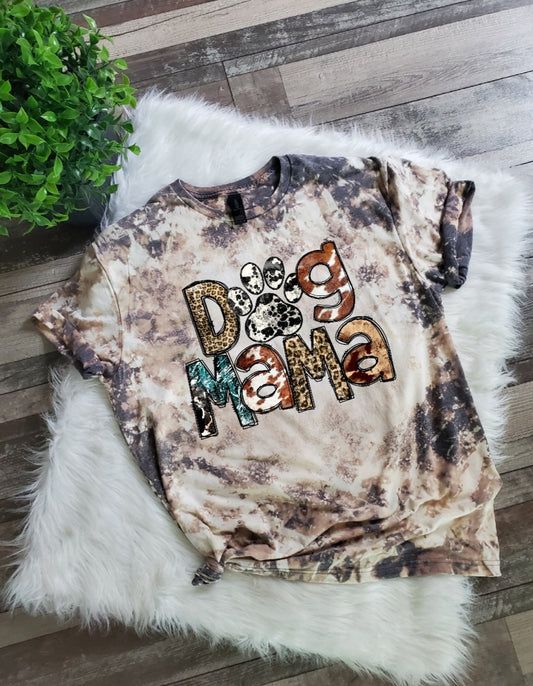 Dog Mama Bleached Tee