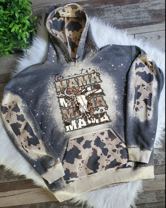 Country Mama Hoodie Bleached Hoodie