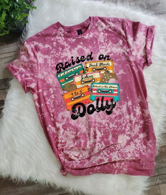 Raised On Dolly Bleached tee