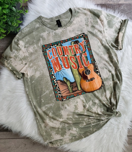 Country Music Bleached tee