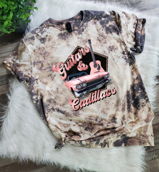 Guitars & Cadillacs Bleached tee