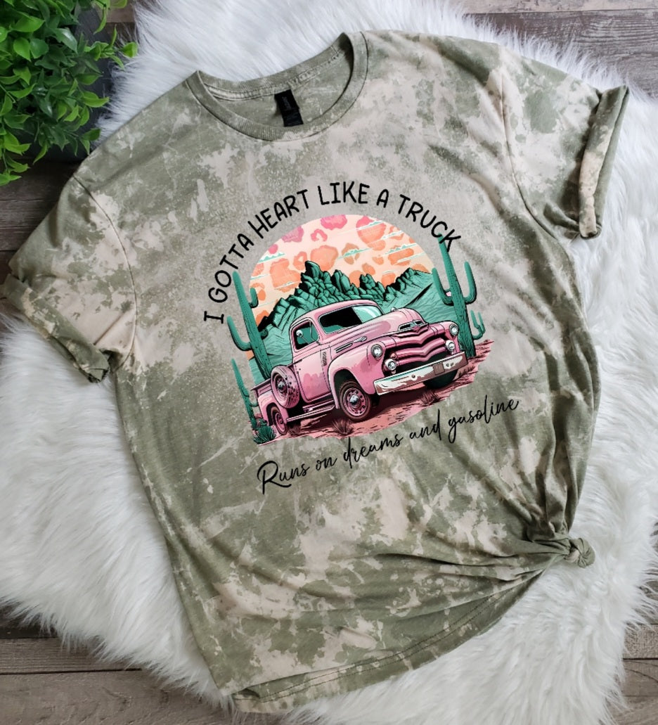 I got a heart like a truck Bleached tee