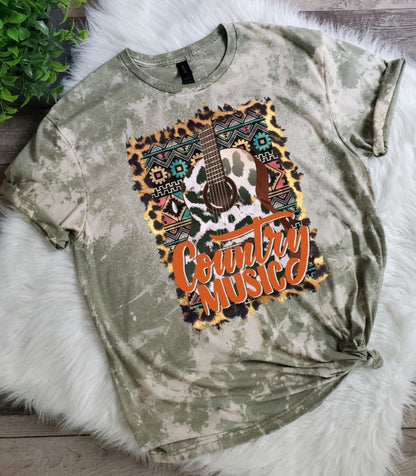 Country Music Bleached tee