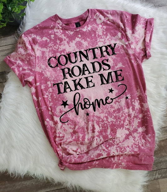 Country Roads Take Me Home Bleached tee