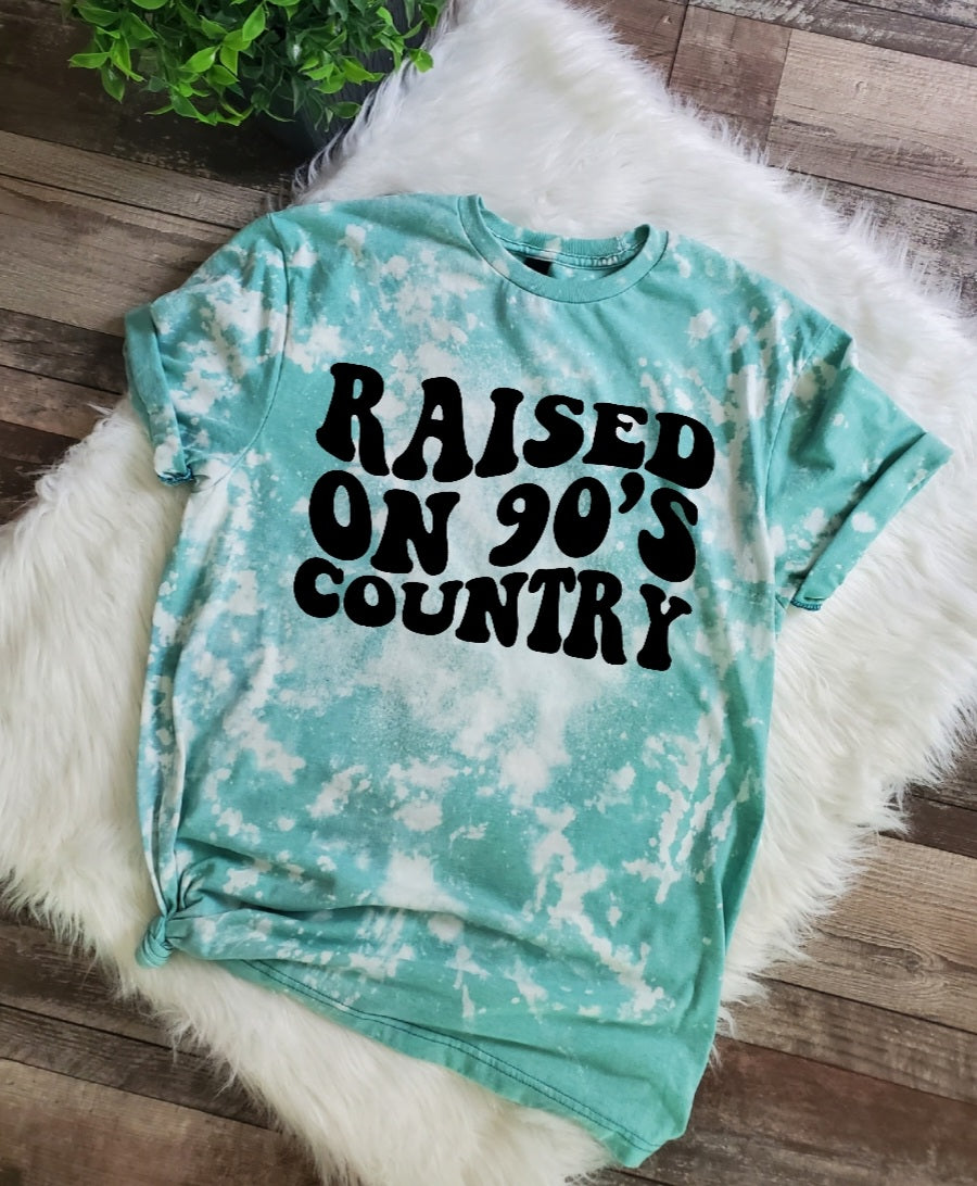Raised on 90's Country Bleached tee