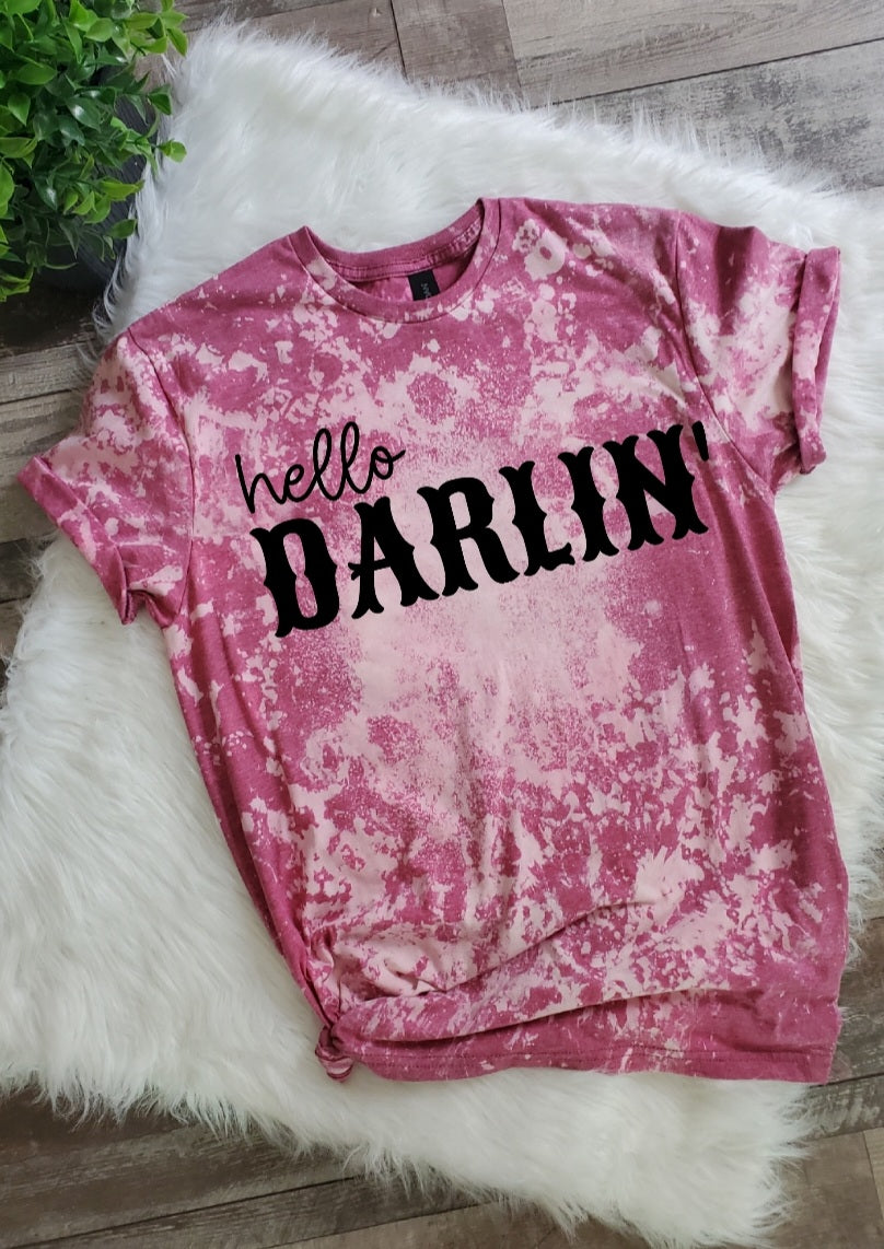 Hello Darlin Bleached tee