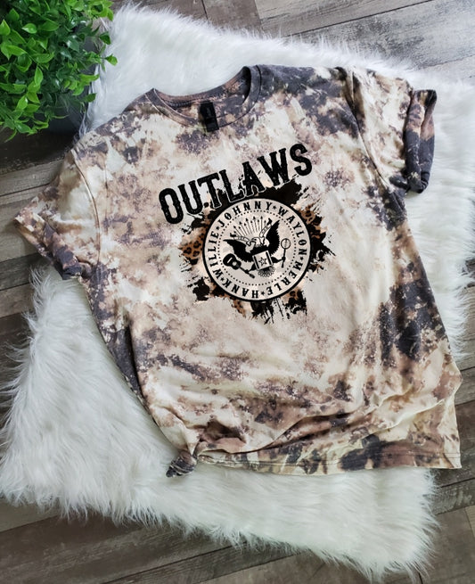 Outlaws of Country Music Bleached tee