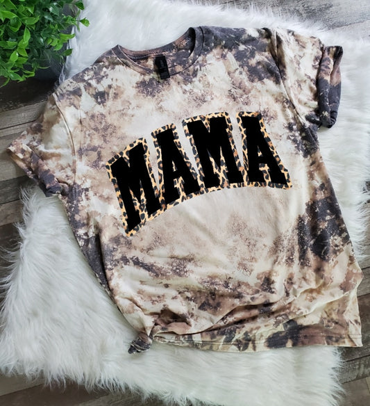 Mama Leopard Bleached Tee
