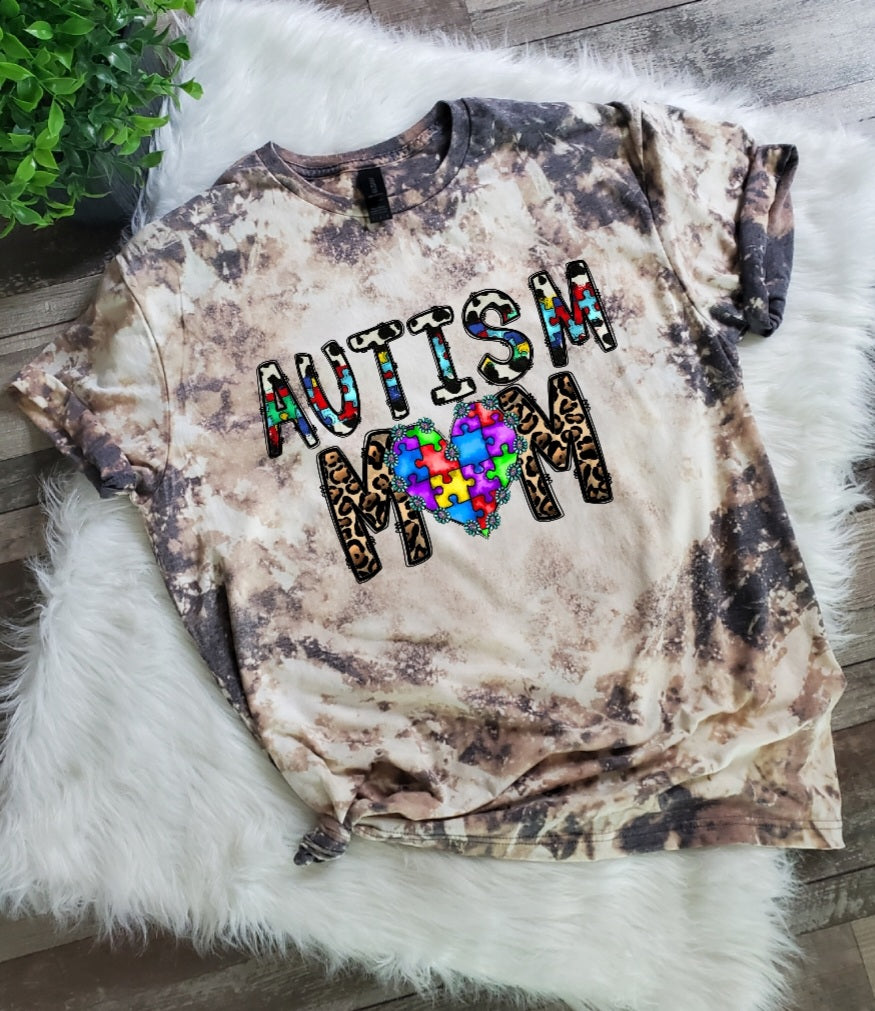 Autism Mom Bleached Tee