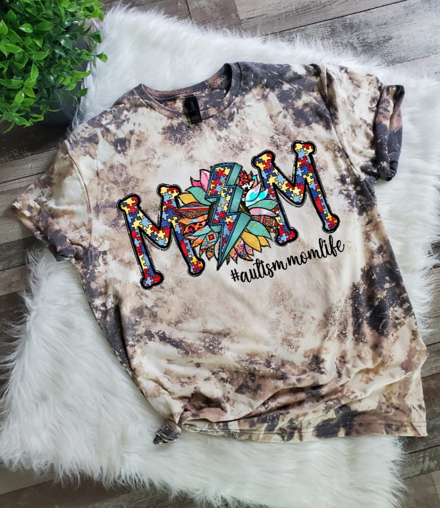 Autism Mom Bleached Tee