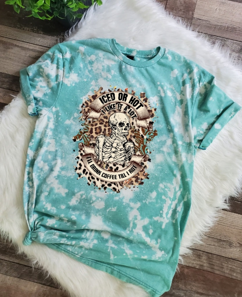 Iced or Hot Coffee Bleached tee