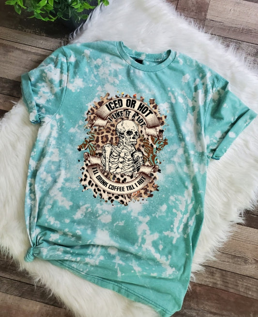 Iced or Hot Coffee Bleached tee