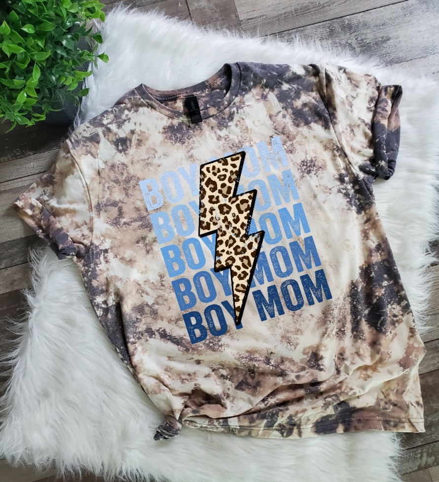 Boy Mama Leopard Bleached Tee