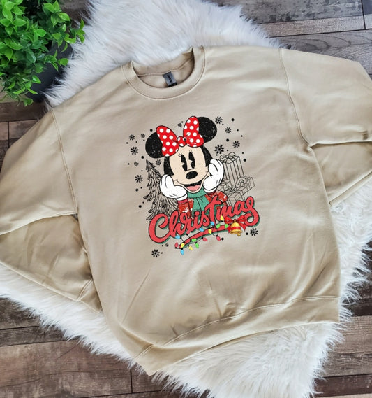 "READY TO SHIP" MM Christmas Sand Color  Sweatshirt