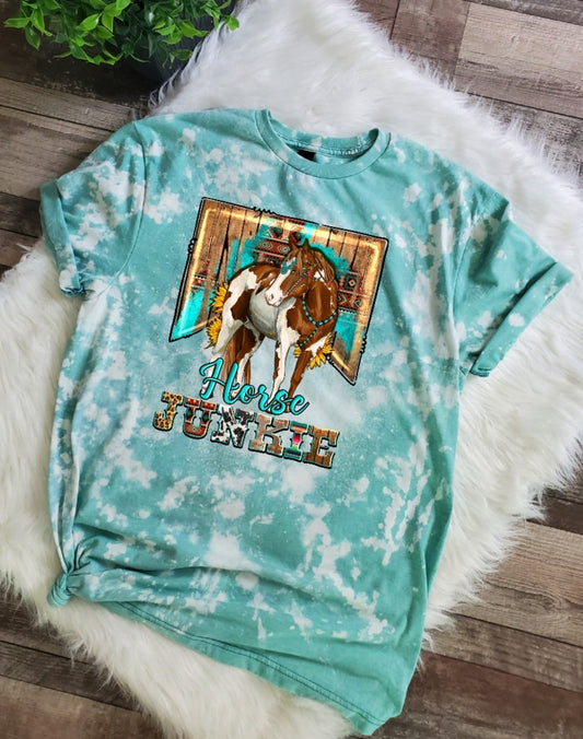 Horse Junkie Bleached Tee