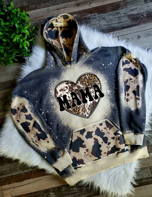 Mama Hoodie Bleached Hoodie