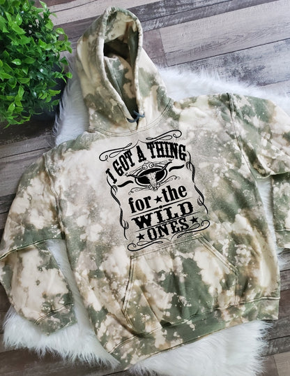 I Got A Thing For The Wild Ones Acid Washed Hoodie