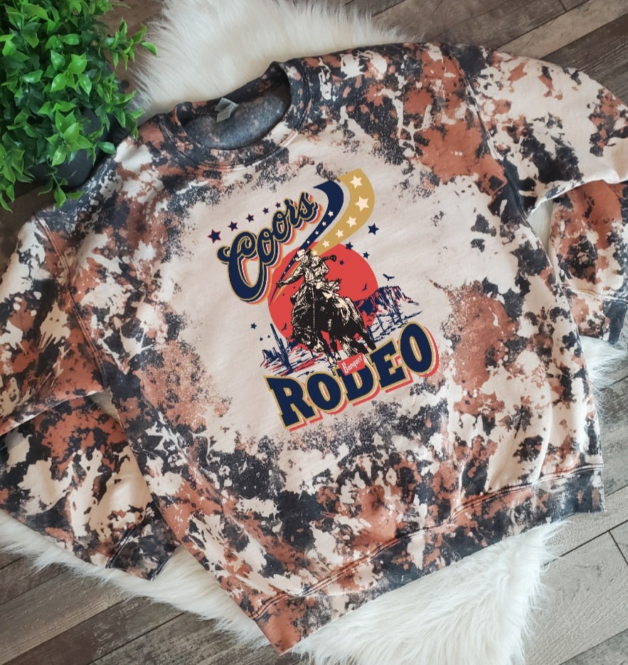 Coors Rodeo Cowhide Bleached Crewneck